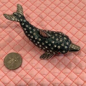Enamel Dolphin Trinket Box